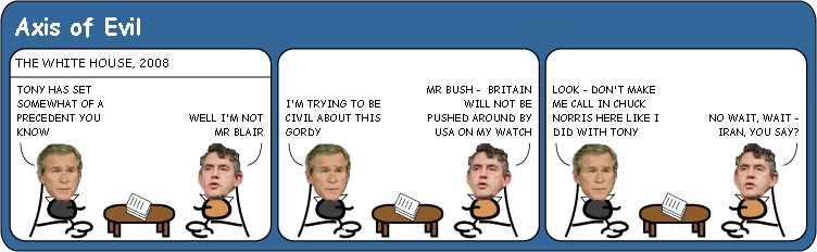 Bush And Browns First Meeting cartoon